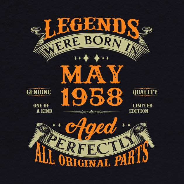 65th Birthday Gift Legends Born In May 1958 65 Years Old by Che Tam CHIPS